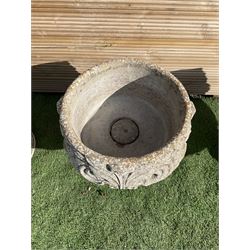 Set of three circular composite planters - THIS LOT IS TO BE COLLECTED BY APPOINTMENT FROM DUGGLEBY STORAGE, GREAT HILL, EASTFIELD, SCARBOROUGH, YO11 3TX