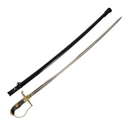 WWII German Army Prinz Eugen Pattern Officers Dress Sword by Carl Eickhorn, the 76cm sligh...