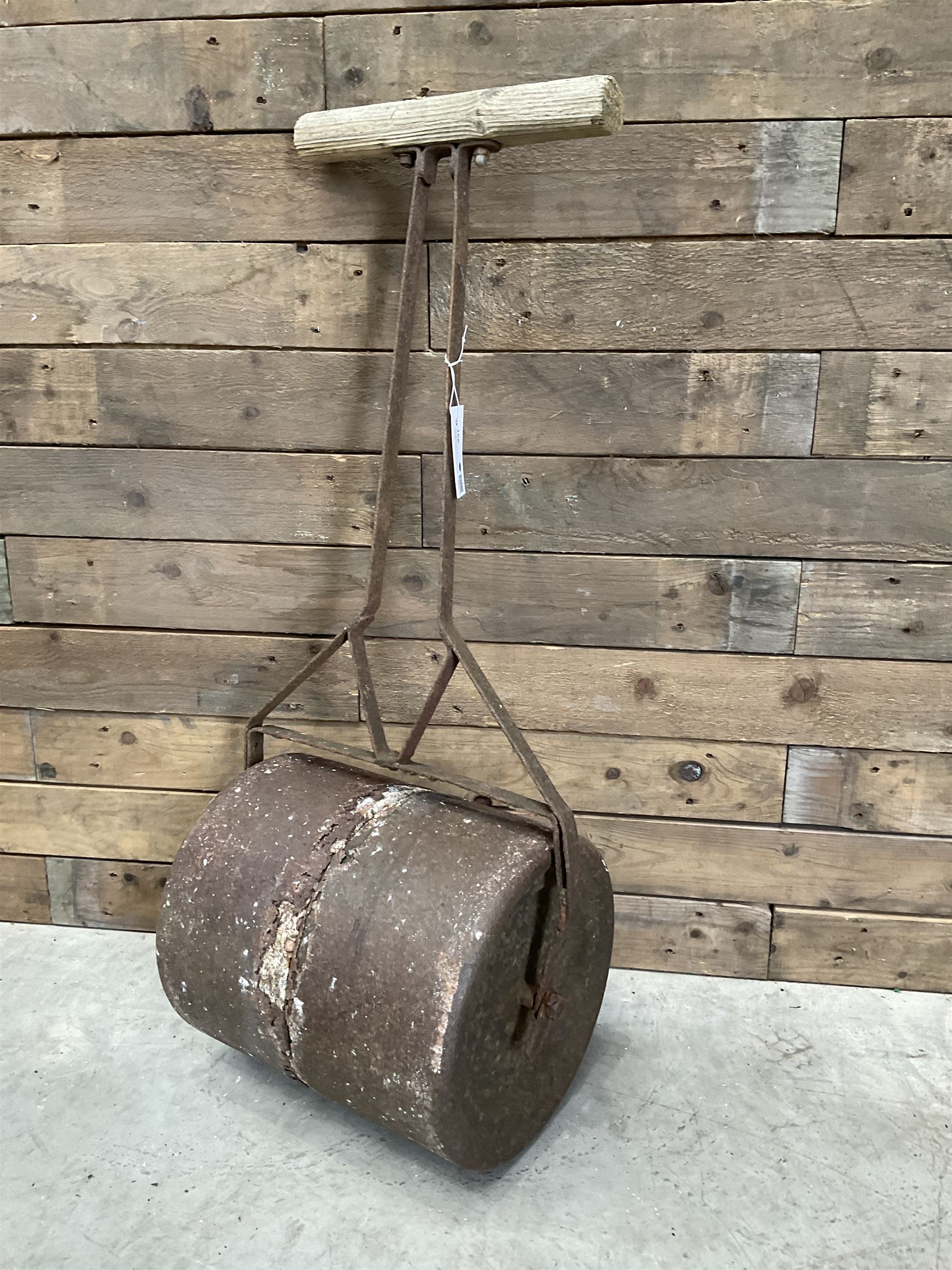 Victorian cast iron garden roller