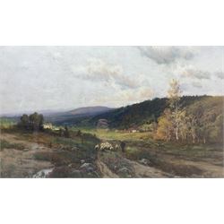 Paul R Koehler (American 1866-1909): 'When the Sun is Low', pastel unsigned, titled and attributed on mount 39cm x 64cm