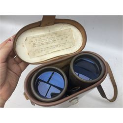 Nine cased pairs of binoculars to include Lieberman & Gortz 12x50, Frank Nipole 8x56, Uniscope, Hoya mark II 8x40, Porst 8x56 etc