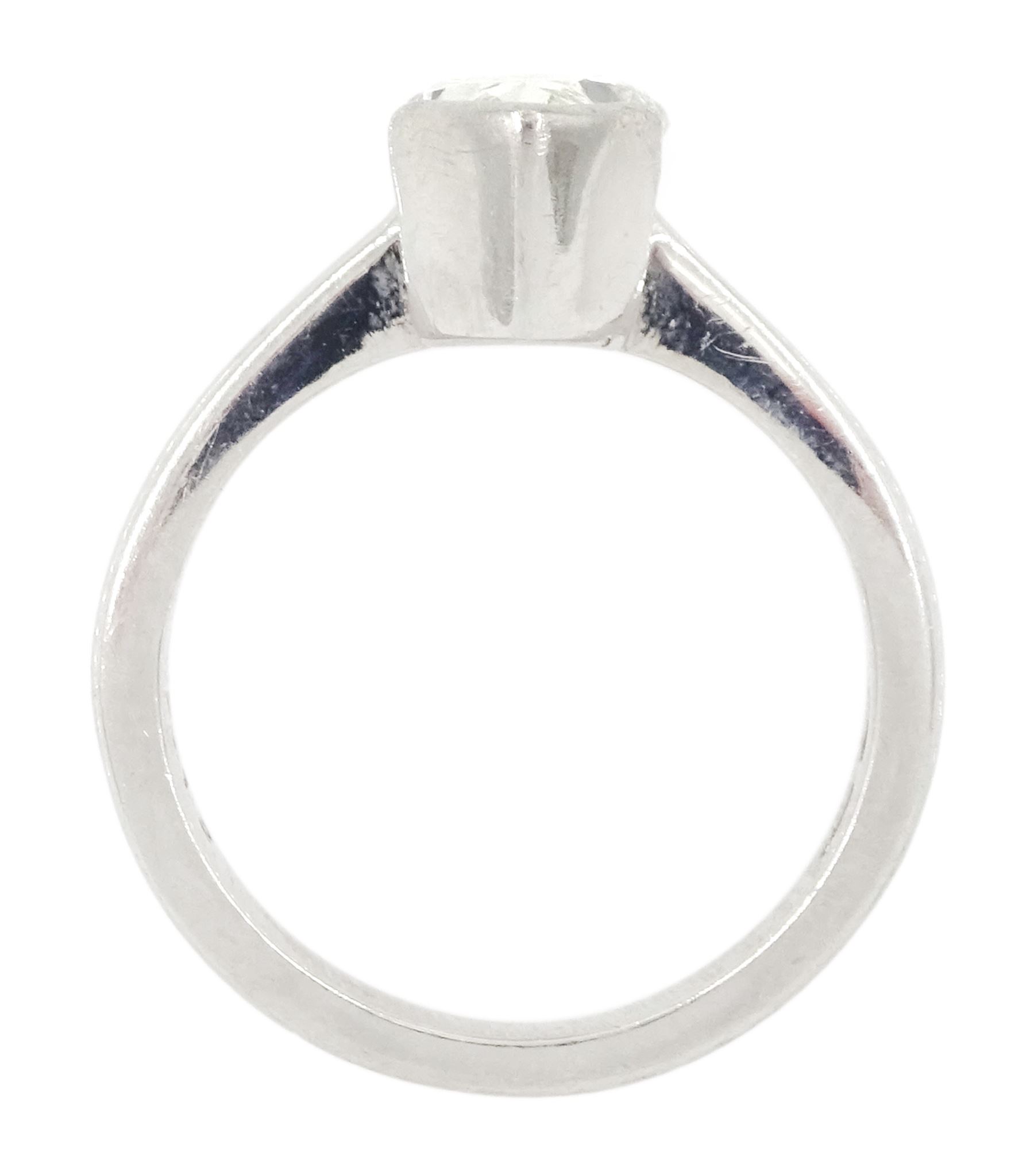 Platinum single stone marquise cut diamond ring, hallmarked, diamond 2.12 carat