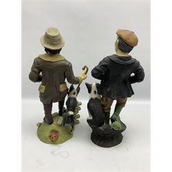 Two Originalities figures, from the country characters collection, tallest example H42cm 