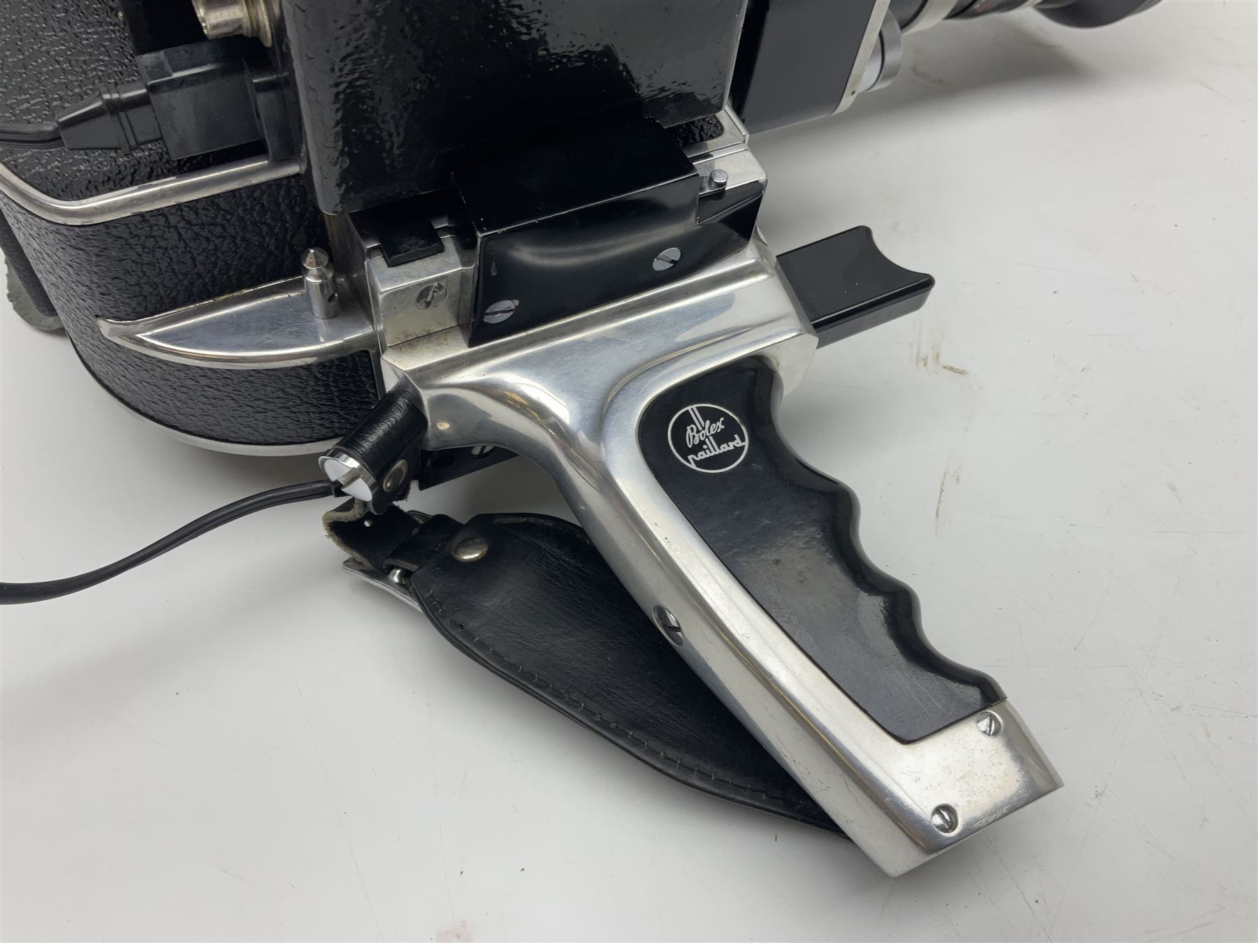 Bolex H16 RX5 camera body, serial no. 245758, with ' Kern Paillard Vario Switar 1:1.9 f=16-100mm POE Bolex H16RX' lens, Bolex 400ft magazine, etc, all in Bolex large flight case