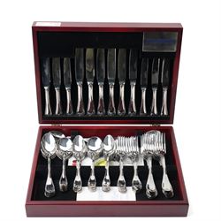 Guy Degrenne cased canteen of cutlery for twelve place settings 