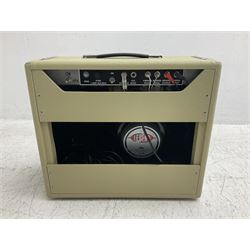 Headstrong Lil'King-S valve amplifier with Legend speaker, being a Boutique guitar amp made in the USA as a fender Princeton Reverb Clone in a cream colour; NVN; L51cm