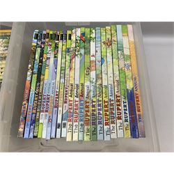 Sixty-eight Rupert Bear Annuals; almost complete run 1954 - 2016, lacking 1960/73/74; some duplicates/triplicates; together with a Wedgwood Rupert Bear Collector's plate (69)