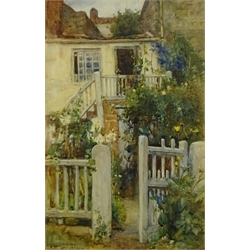  Frederic William Jackson (Staithes Group 1859-1918): Lansdowne Cottage Runswick Bay, watercolour signed and dated 1901, 37cm x 24cm Provenance: with Peter Haworth exh. 'The Staithes Group 2002'   