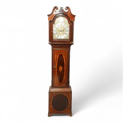 William Vise of Wisbech (Cambridgeshire)-8-day mahogany Longcase clock c1750, with a swan ...