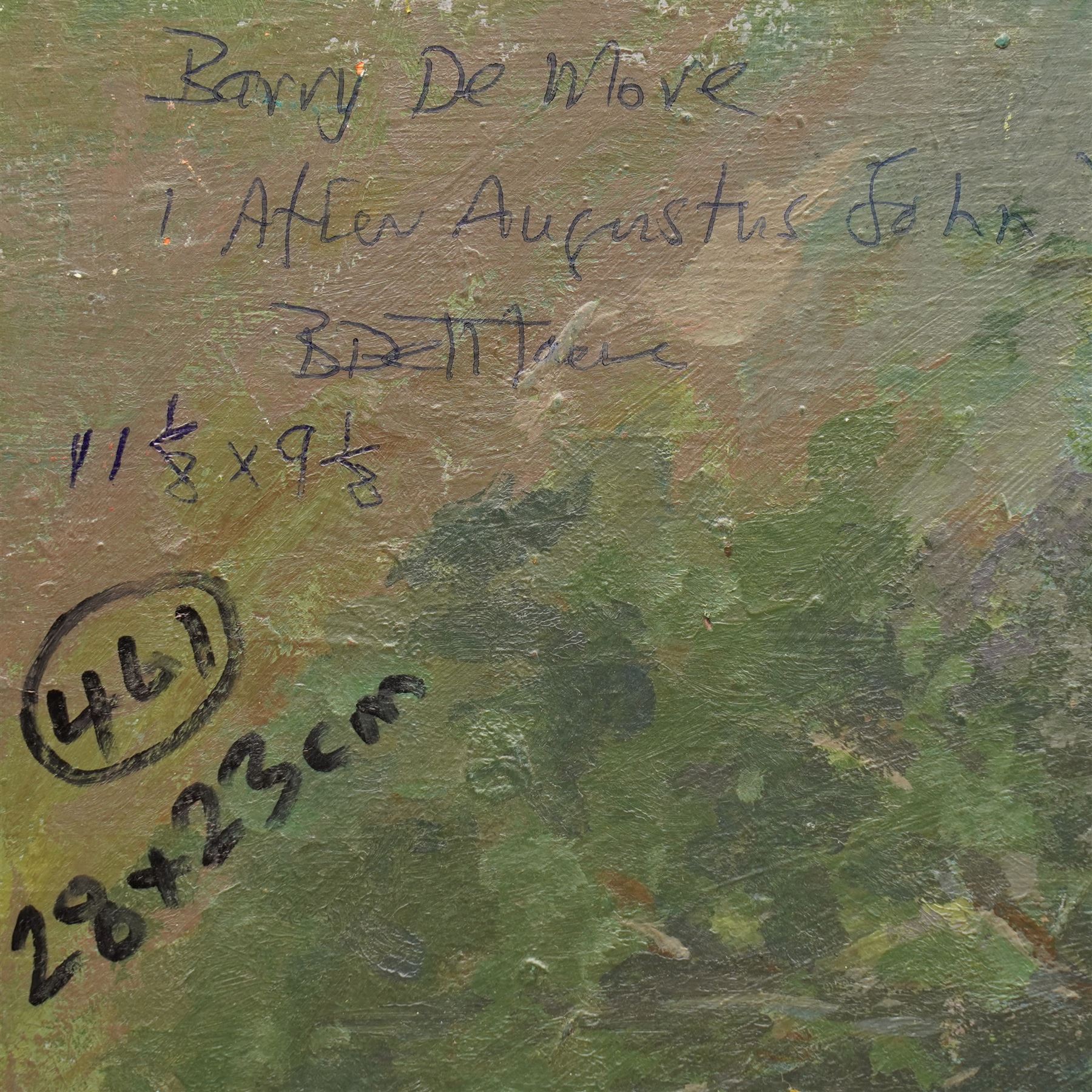 Barry De More (Yorkshire 1948-2023) after Augustus Edwin John (British 1878-1961): 'Dorelia in a Red Skirt', oil on board signed and inscribed verso 29cm x 23cm
Notes: Acclaimed as one of the North's greatest expressionist artists, Barry De More (1948-2023) used a heavy impasto style to transfer his love of Yorkshire landscapes, townscapes and people to canvas. His work sits comfortably in the company of work by Kossoff and Auerbach, selling to collectors in the UK and overseas. De More's work can be found in the permanent collection of work by Northern Artists at Dean Clough, one of the UK's largest contemporary art galleries.