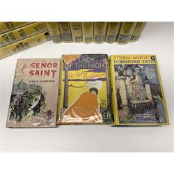 Collection of Hodder and Stoughton yellow jacket version books, to include Sydney Horler, George Goodchild, Dornford Yates, Leslie Charteris etc 