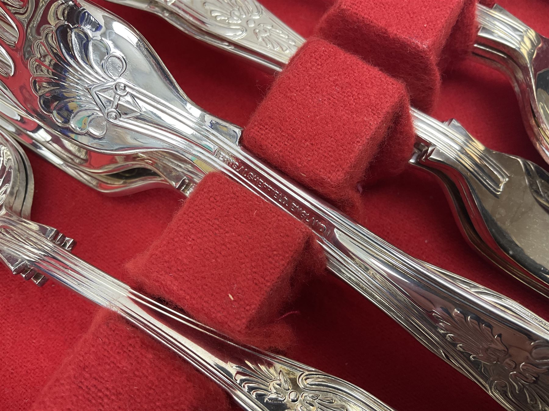 Dahlia Cabinet cutlery box with part canteen of cutlery to include Viners, and another canteen of Sheffield silver-plate cutlery for six