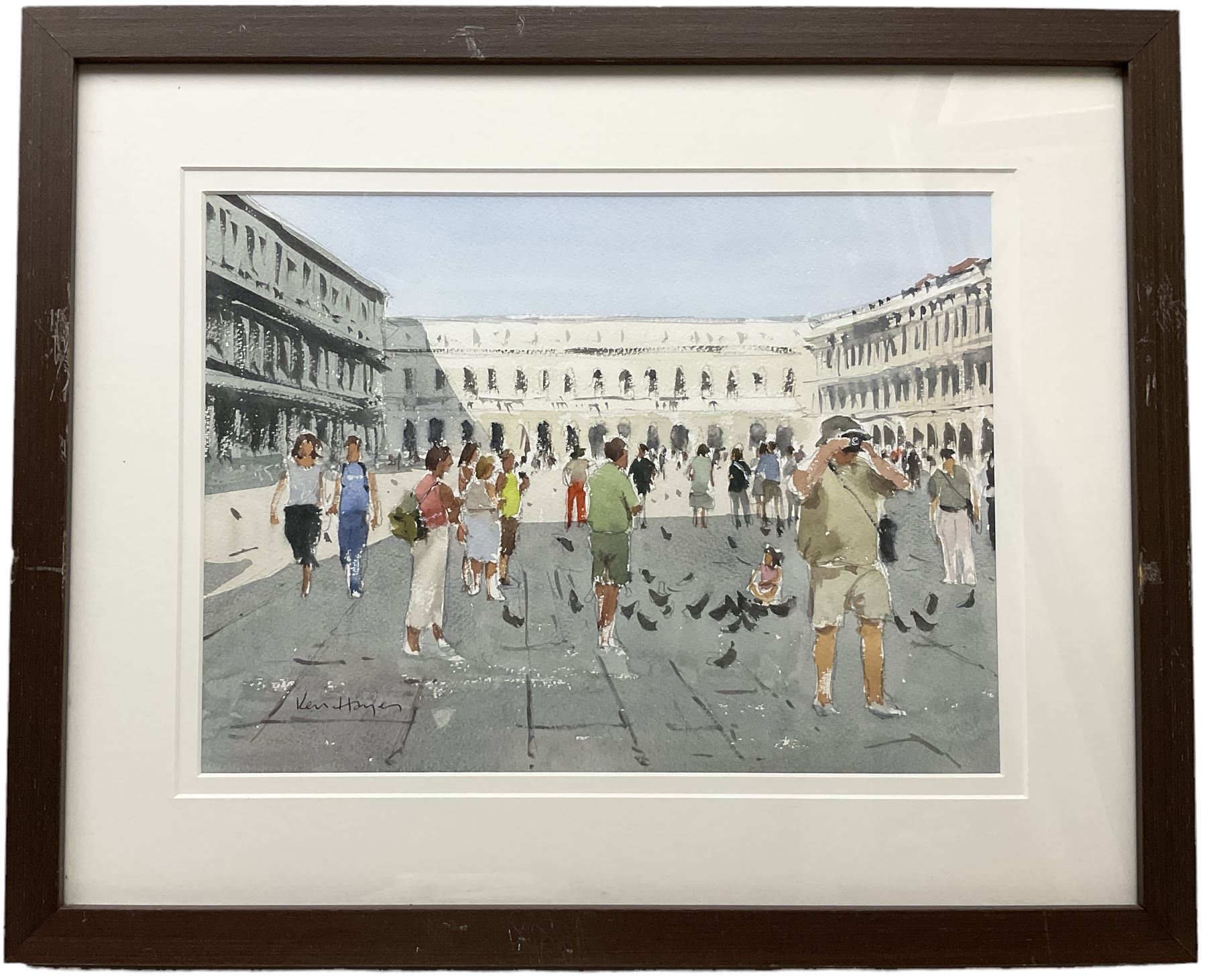 Ken Hayes (British 1962-): Venice, pair watercolours signed 27cm x 37cm (2)