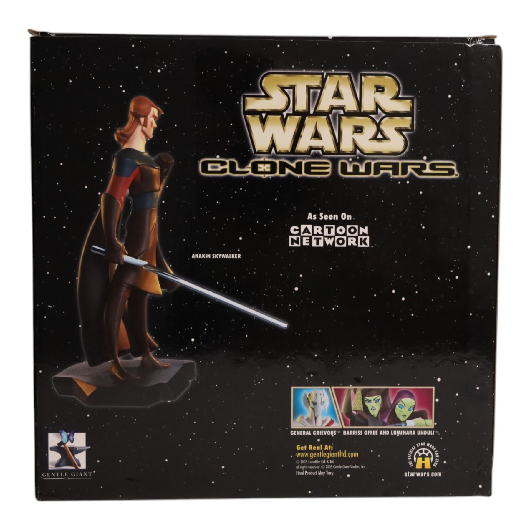 Four Gentle Giant Star Wars Maquettes, comprising The Clone Wars Bossk, Anakin Skywalker and Yoda on Kybuck and an animated Darth Vader, all boxed