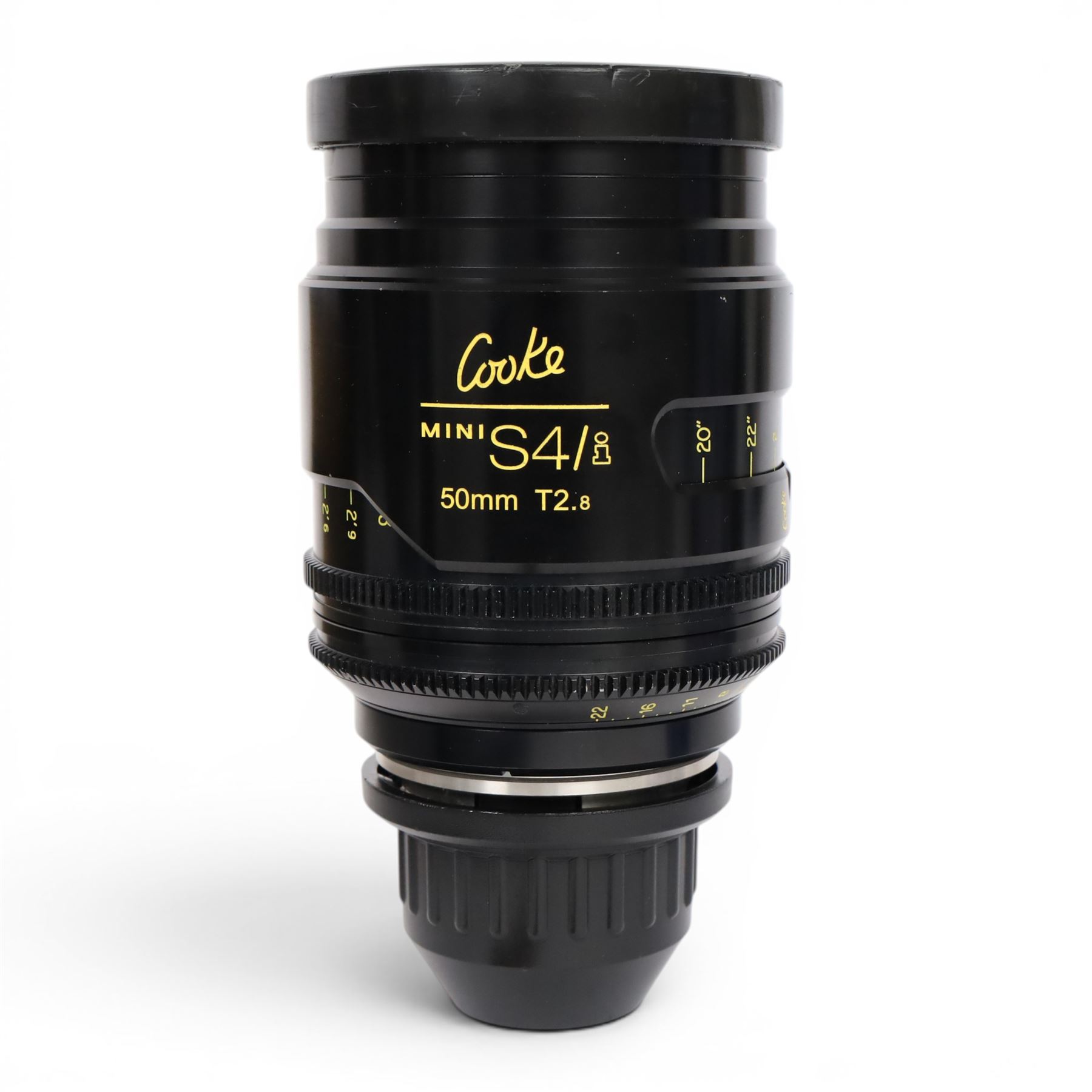 Cooke Mini S4/i 50mm T2.8 prime lens with PL mount, serial no. 8050-0714, with front and back lens caps