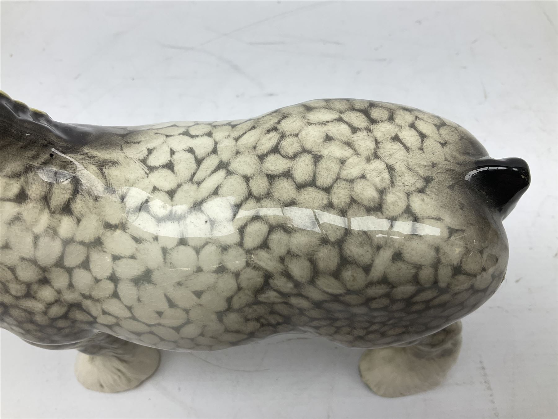 Beswick Shire horse in rocking horse grey no. 818, with printed mark beneath, H21cm