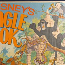 Original 1970s Walt Disney Jungle Book film poster, framed, H66cm, W98cm