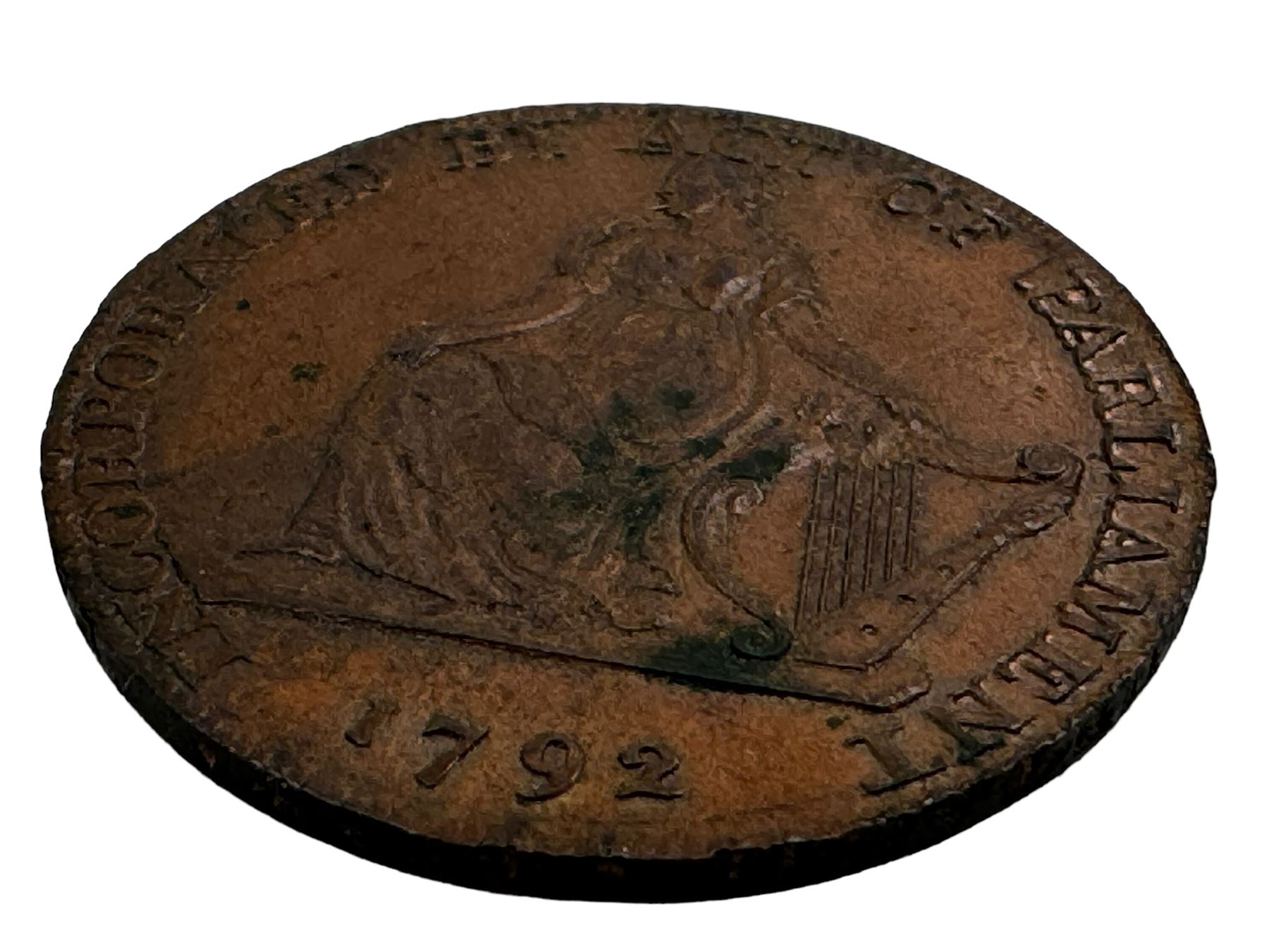 Camac Kyan and Camac Irish 1792 halfpenny token 