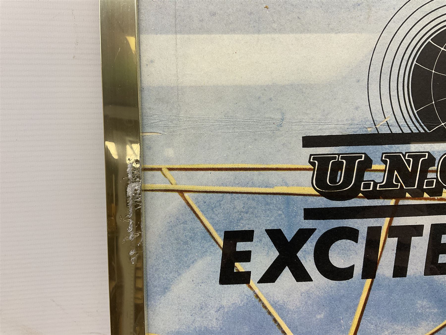 Helicopter Spies - Man from Uncle poster, framed and glazed, overall H79cm L104cm