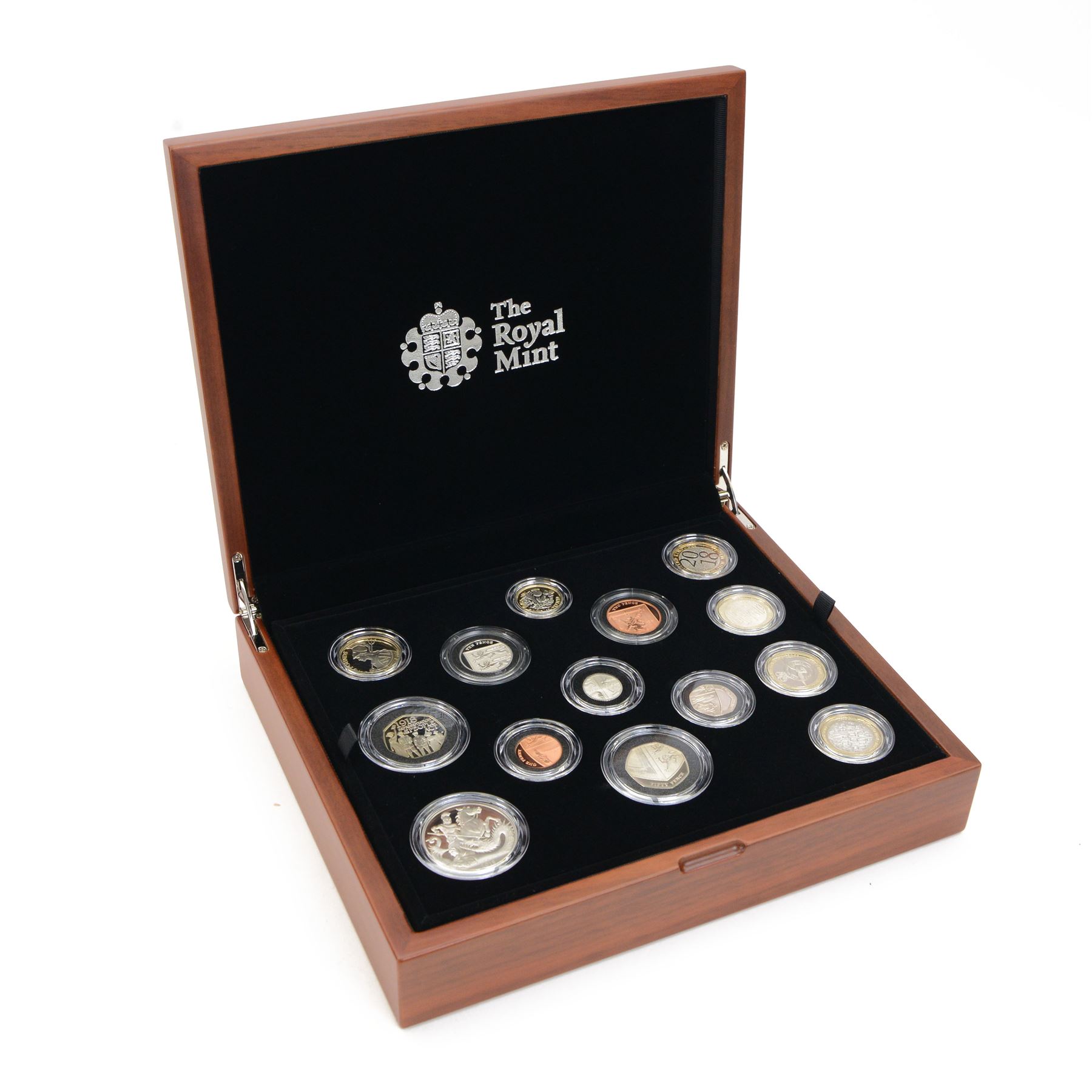 The Royal Mint United Kingdom 2018 premium proof fourteen coin set, cased with certificate