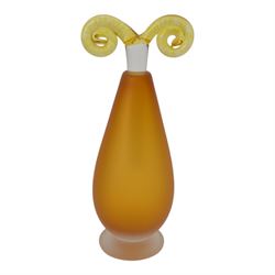 Bob Crooks (1956-) for First Glass, three glass scent bottles and stoppers, largest H24cm