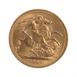 Queen Elizabeth II 1965 gold full sovereign coin
