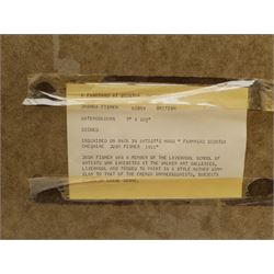 Joshua Fisher (Liverpool 1859-1930): 'Farmyard at Bidston Cheshire', watercolour signed, titled and dated 1911 verso 18cm x 26cm
