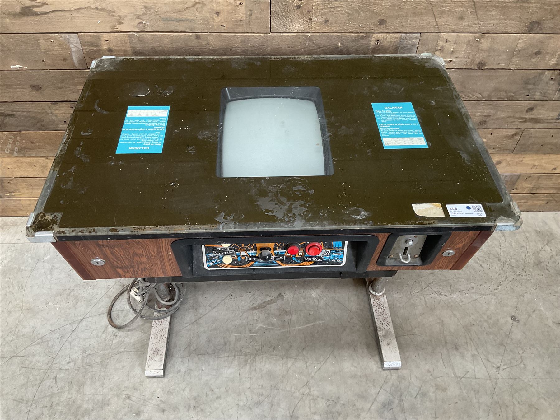 Taito Galaxian arcade game table