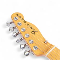 Fender Stories Collection Brent Mason Telecaster electric guitar in primer grey with maple neck and finger board with convertible Glaser Bender, made in Corona California, serial no. US22064029, contained within a G&G Fender hard case with orange interior, guitar L97.5cm