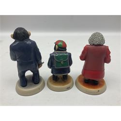 Collection of ten Robert Harrop figures of chimps from The PG Tips Collection, comprising Mr Shifter, Charlie Mr Bodgit, P.C. Gotcha, Arfa T.Leaf, Kevin Tipps, Ada, S.Bend, Dolly and Charlie