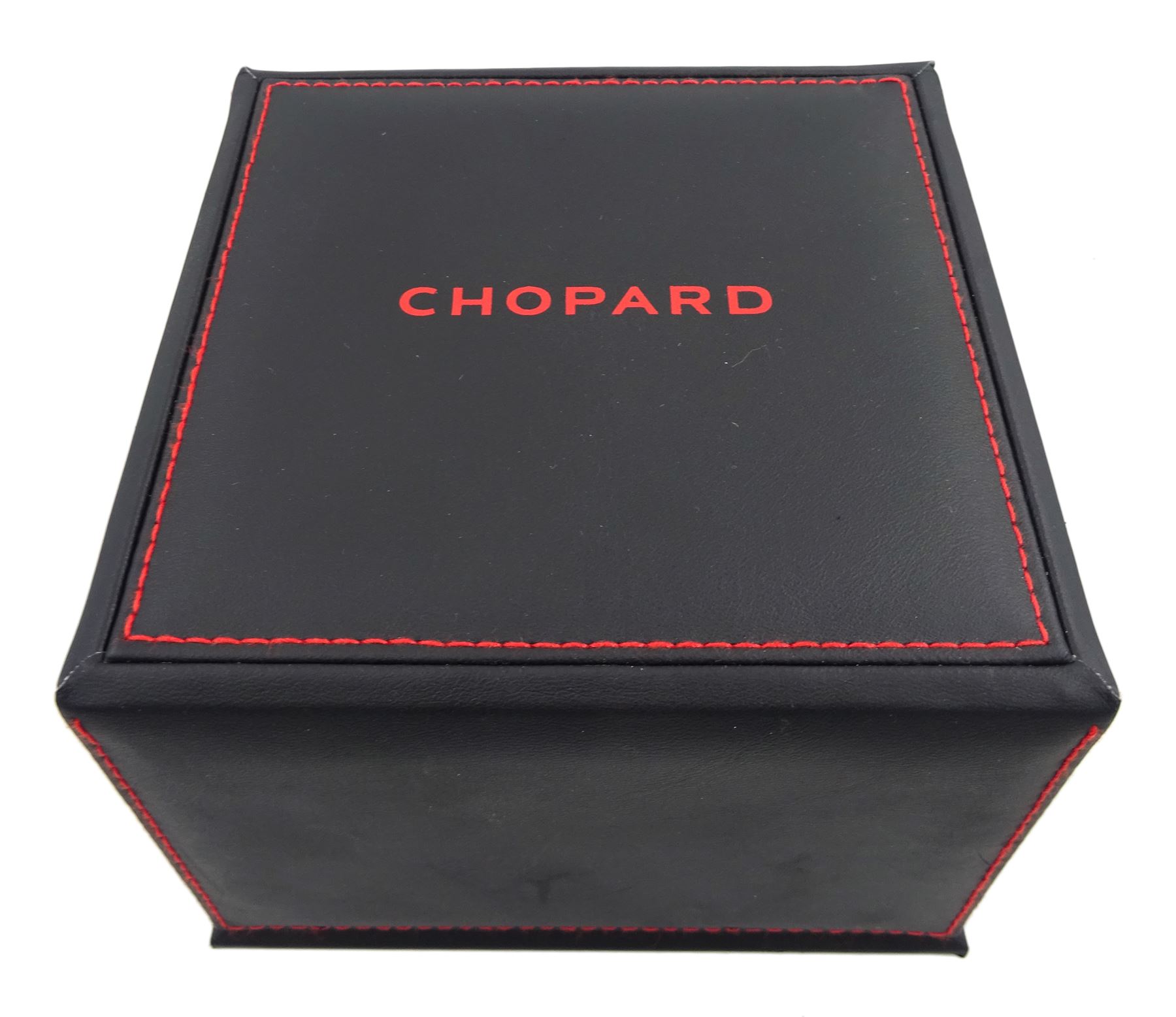 Chopard Grand Prix de Monaco Historique gentleman's stainless steel and titanium automatic chronograph wristwatch, Ref. 8570, on original black leather strap, with fold-over clasp, boxed with original receipt dated 2014 and service receipt dated 2022