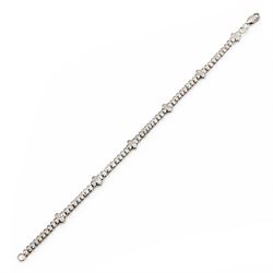 18ct white gold diamond bracelet, set with ninety-one round brilliant cut diamonds, hallmarked