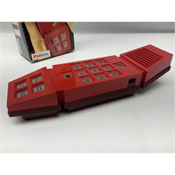 Three late 70s/early 80s handheld electronic games; Bandai Electronics Arcade ‘Gunfighter’ (1980), Grandstand ‘Invader From Space’ (1980), Palitoy ‘Merlin The Electronic Game Machine’ (1979) with game sheet and instruction booklet, all with original boxes (3) 