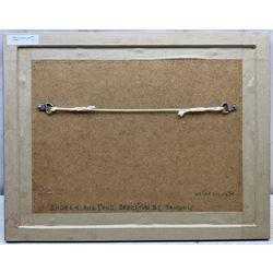 Peter Lapish (British 1937-): 'Church and Pond - Brompton-by-Sawdon', watercolour signed, titled verso 18cm x 25cm