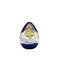 Svaja glass paperweight, together six other paperweights, including four Caithness examples. 