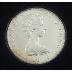 Queen Elizabeth II Isle of Man Pobjoy Mint 1978 silver coin collection, commemorating the 25th anniversary of the Coronation of Her Majesty Queen Elizabeth II, cased with certificate