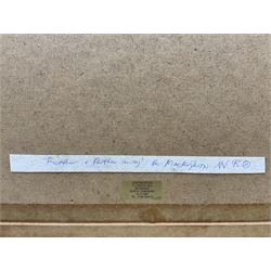 Mackenzie Thorpe (British 1956-): 'Farther and Farther Away', pastel signed with monogram and dated '93, titled verso 44cm x 61cm 
Provenance: the vendor’s father attended Thorpe’s art school in Richmond and the two became firm friends; this painting has never been on the open market before.