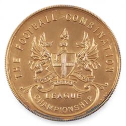 Football Combination League Championship Winners silver-gilt medal for the 1958-59 season,...