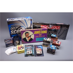  Spears Games The James Bond 007 Secret Service Game, Quantum of Solace Monopoly Game, unopened, Scene it? DVD Game and twenty-five James Bond card games, all but one boxed  