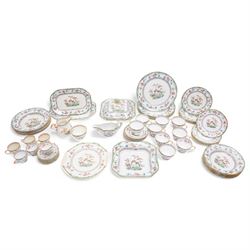 Copeland Spode 'Eden' tea, coffee and dinner ware including plates in various sizes, soup and dessert bowls, tea and coffee cups and saucers, vegetable dish and cover etc 63 pieces