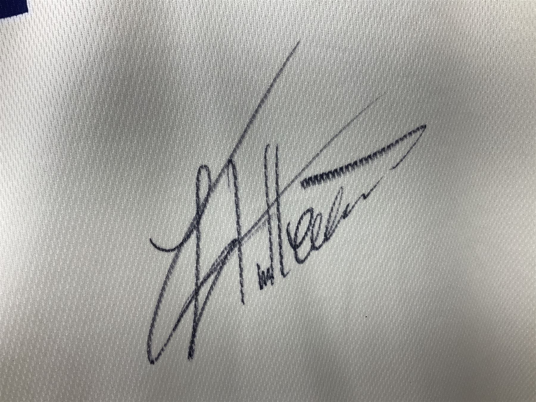 Two signed Yorkshire cricket shirts, to include a Yorkshire Vikings T20 shirt and a Yorkshire County Cricket Club Tattersall shirt 