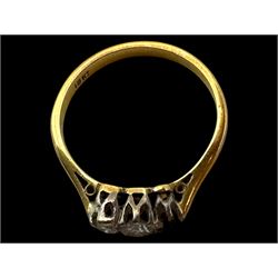 Two 18ct gold stone set rings