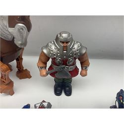 Group of 1980s Masters of the Universe figures to include He-Man, Skeletor, Stridor and Battle Cat, with collection of accessories 