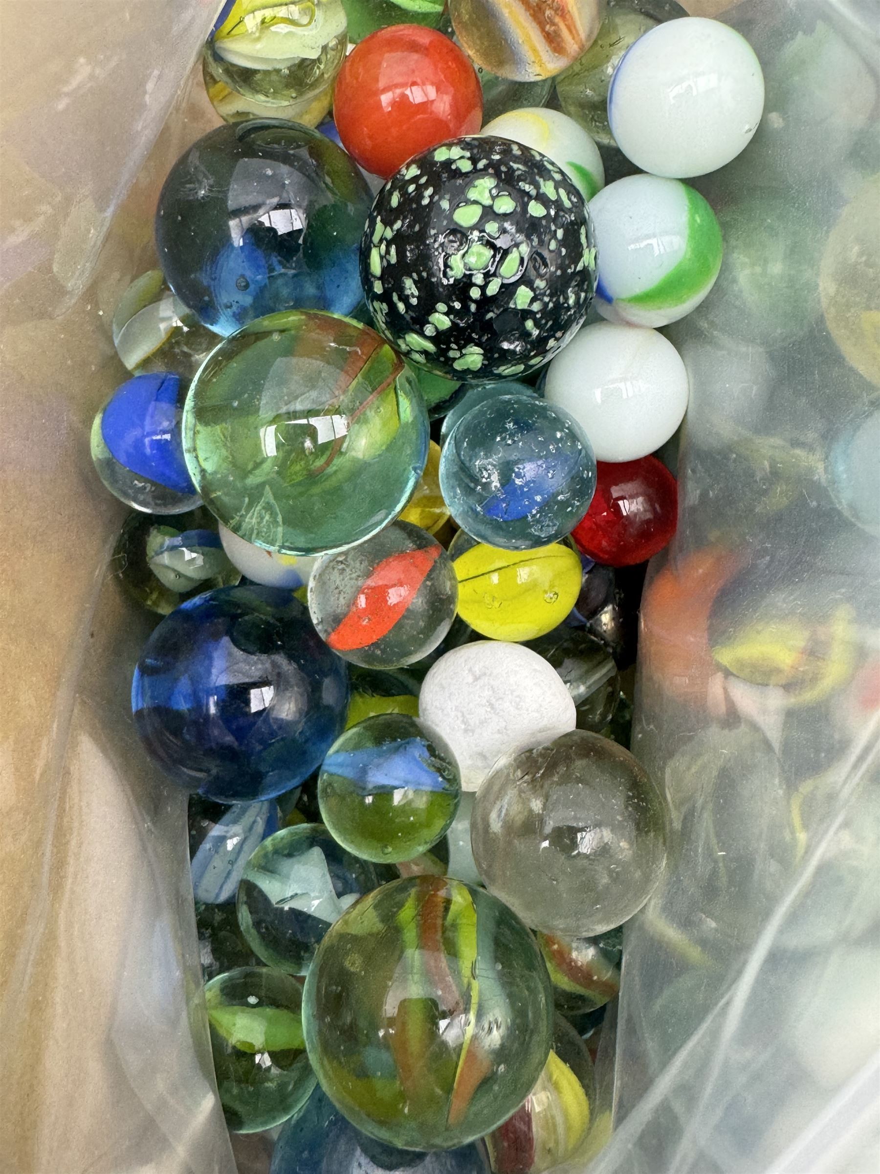 Large quantity of vintage glass marbles, in one box