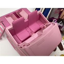 Barbie - 35th Anniversary fashion doll in factory sealed box; incomplete Magical Motorhome; three fashion doll horses; two Wardair flight attendant dolls; and Girl Guide doll with clothing and tent