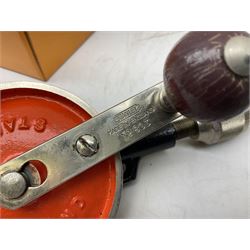 Boxed Stanley 803 hand drill, set of 13 twist drills etc