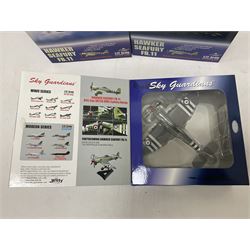 Four 1:72 scale model airplanes comprising Skyguardians ‘Hawker Seafury’ models RAF WH589, two 805 Sqn VX730 HMS Sydney Korea and HMAS Sydney VX726 Japan 1952; all in original boxes (4)