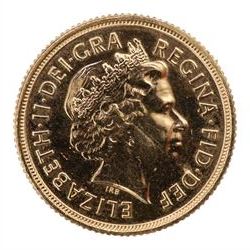Queen Elizabeth II 2008 gold full sovereign coin