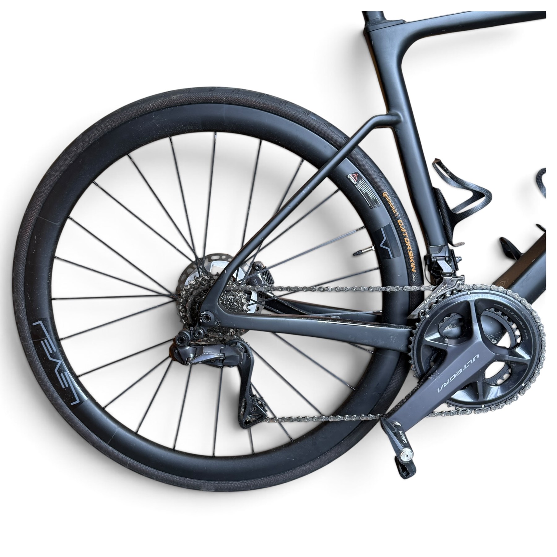 Ribble - Endurance SLR carbon bicycle, electronic gears, Garmin rally pedals, continental tyres, Shimano brakes, 2x12-speed, medium