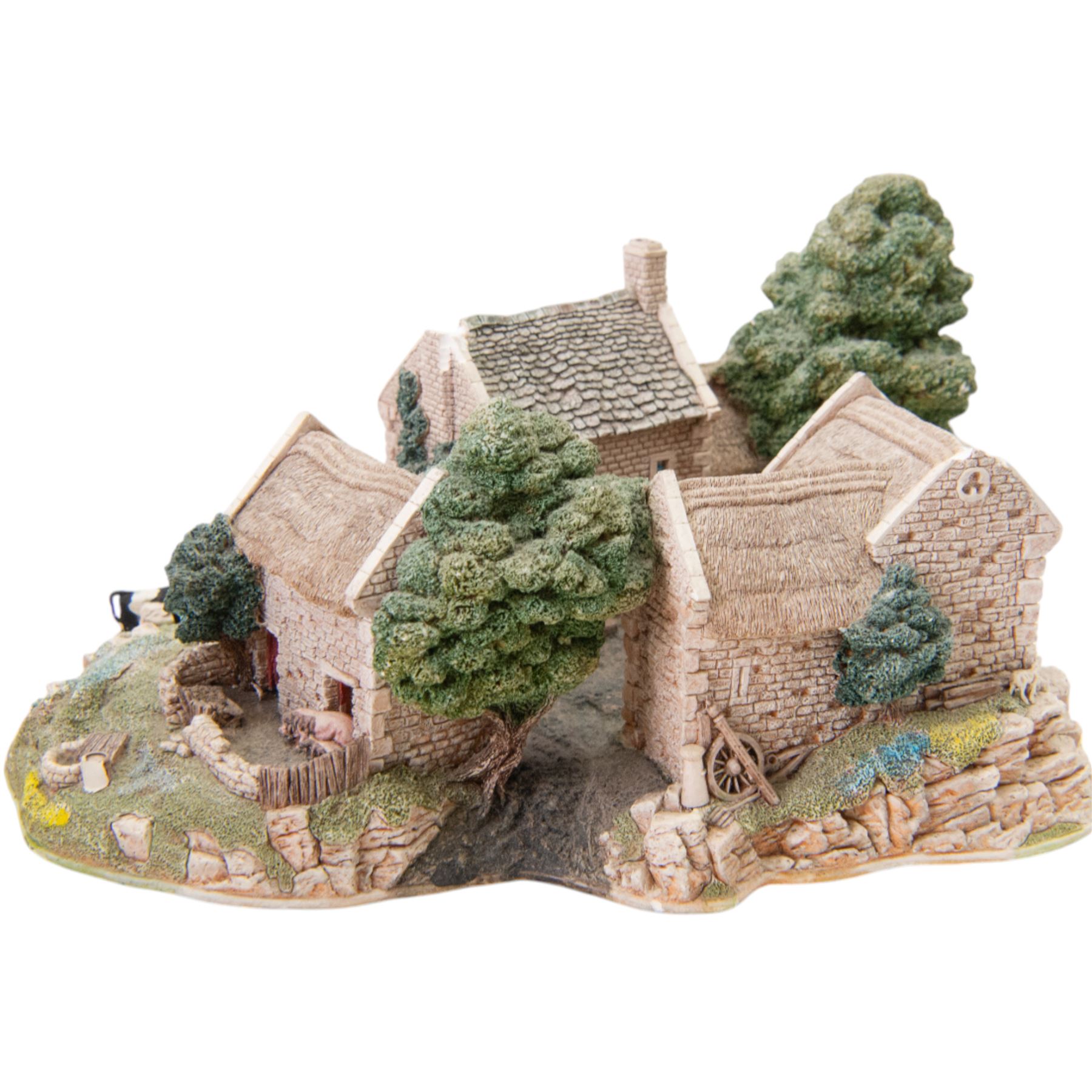 Four Lilliput Lane models, comprising Oakwood Smithy, We Plough the Fields and Scatter, Bluebell Farm and Highghyll Farm